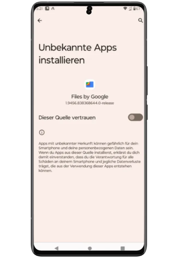 unbekannte-quellen-erlauben